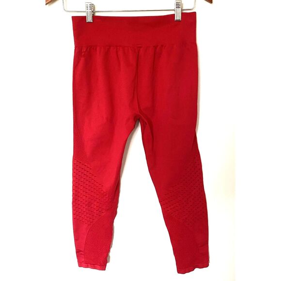 Fabletics Sync Seamless Red 7/8 Leggings High-Waisted Perforated Activewear Sz M - Picture 3 of 10